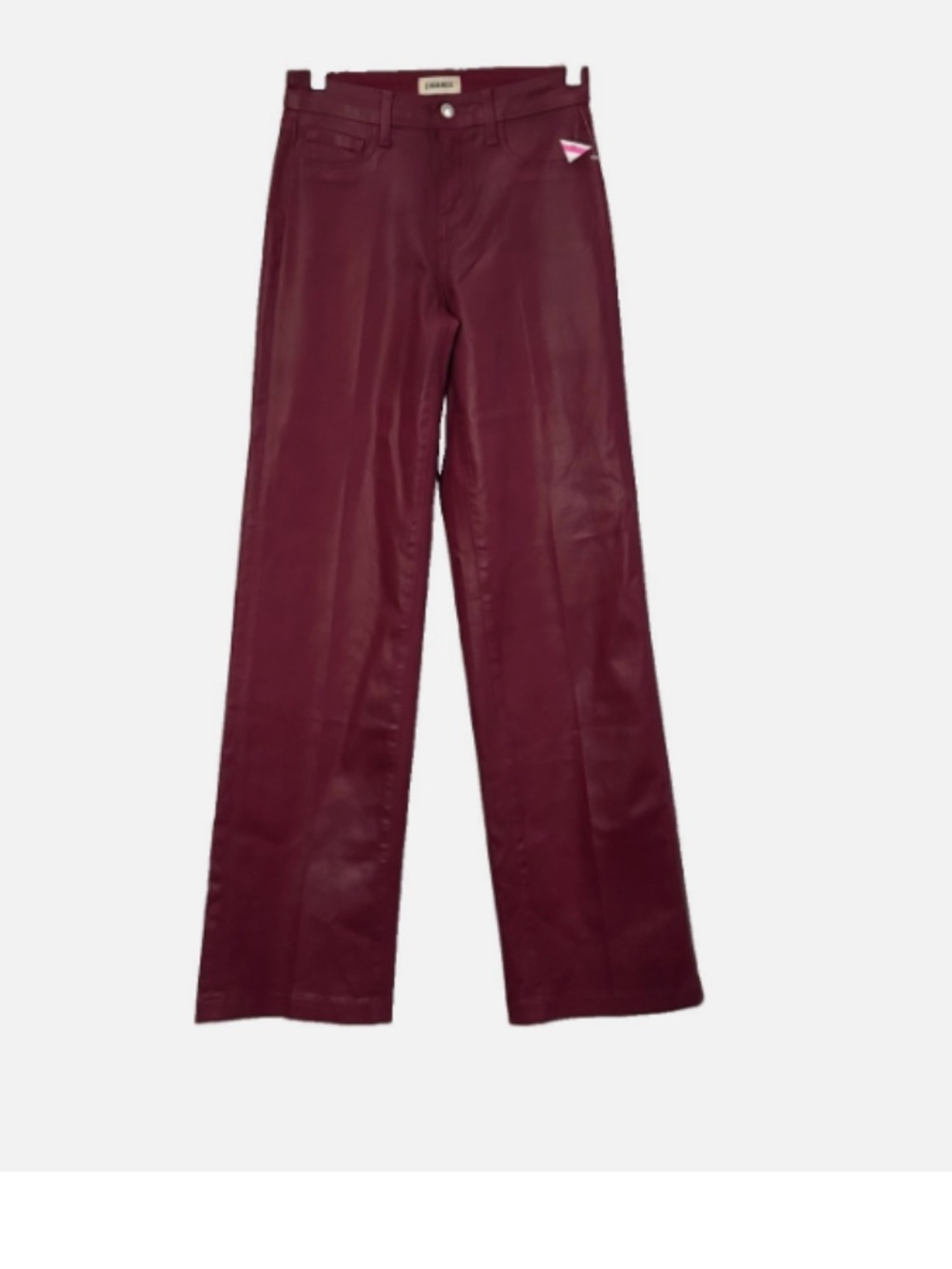 L'AGENCE Woman Wide Leg Coated Jeans Size: 24
